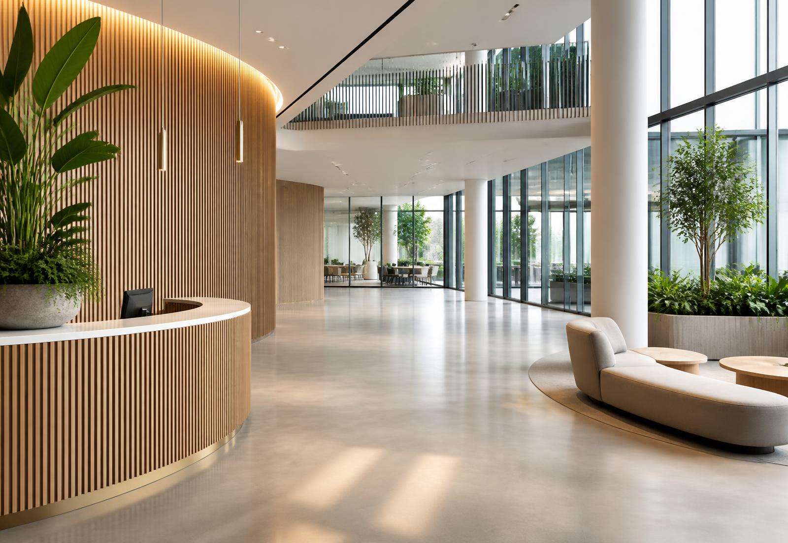 Licht en verzorgd kantoorinterieur
